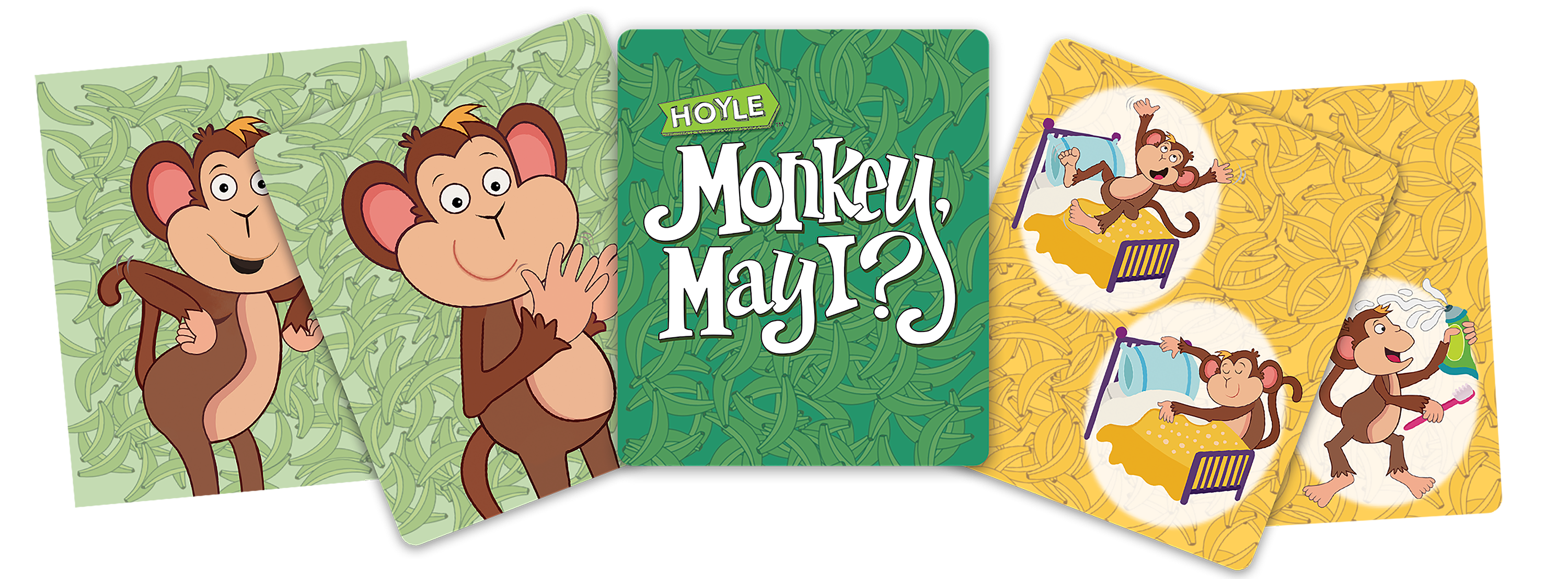 Hoyle USPCC Monkey May I Don't Get Caught Monkeying Around Playing Cards 